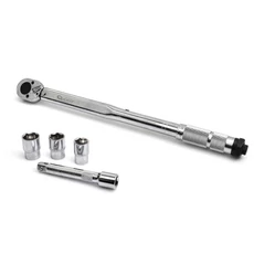 Geko nyomatékkulcs hosszítóval, dugófejekkel, 1/2", 28-210Nm