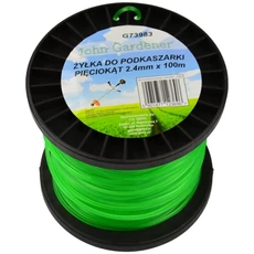 Geko John Gardener fűnyíró damil, ötszögletű, 2.4mm, 100m