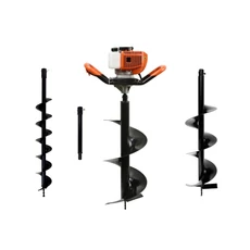Geko benzines talajfúró 1.4kW, adapterrel 50cm, fúrószárakkal 10/20/30cm