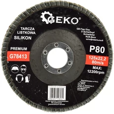 Geko Premium csiszolótárcsa sarokcsiszolóhoz, 125mm, G80