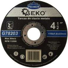 Geko Premium vágókorong fémre, 115x1.6x22mm