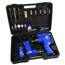 Geko pneumatikus ütvecsavarozó készlet 1/4", 33 darabos Geko pneumatikus ütvecsavarozó készlet 1/4", 33 darabos