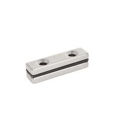 Geko neodímium mágneslap csavarlyukkal, 40x10x5mm, 2db-os