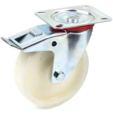 Geko forgóvillás műszerkocsi kerék fékkel, polipropilén, 125mm