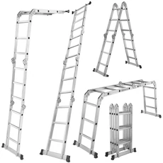 Geko összecsukható, többfunkciós csuklós létra, 3.7m