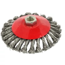 Geko acél drótkefe, csavart csomós, M14, 125mm