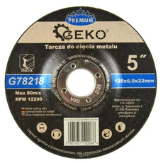 Geko INOX fém csiszolótárcsa, 125x6mm