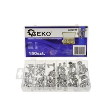 Geko szegecsanya készlet, alu, 150db