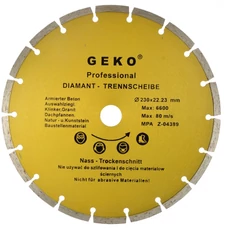 Geko gyémántvágó korong, 230mm