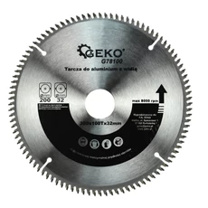 Geko vágókorong alumíniumhoz, 100T, 200x32mm
