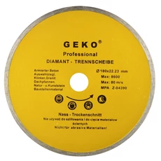 Geko gyémánt vágótárcsa, folyamatos, 180x8x22mm