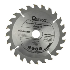 Geko vidiás körfűrészlap fához, 24 fog, 180x22mm