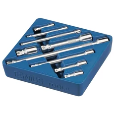 Genius Tools hosszabbító szár készlet (alámetszett), 1/4" 3/8" és 1/2", 9 db-os
