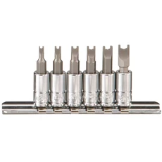 Genius Tools spanner bit készlet crowa foglalatban, 1/4", 6 darabos