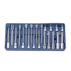 Genius Tools T-torx bit készlet crowa foglalatban, 24 db-os Genius Tools T-torx bit készlet crowa foglalatban, 24 db-os