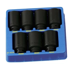Genius Tools hosszú légkulcsfej készlet, metrikus 1/2", 7 db-os
