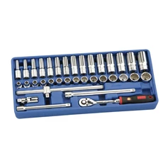 Genius Tools crowafej készlet, normál és hosszú metrikus 3/8", 35 db-os