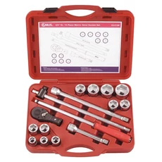 Genius Tools crowafej készlet, hosszú, metrikus 3/4", 15 db-os