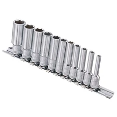 Genius Tools crowafej készlet, hosszú, metrikus 1/4", 11 db-os