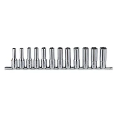 Genius Tools crowafej készlet, hosszú, metrikus 1/2", 12 db-os