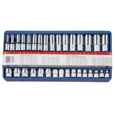 Genius Tools crowafej készlet, hosszú és normál, metrikus, 3/8", 32 db-os