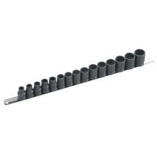 Genius Tools gépi dugókulcsfej készlet 1/2", 10-24mm, 12lapú, 15db-os