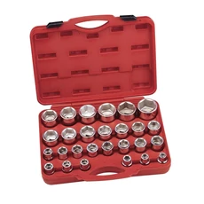 Genius Tools crowafej készlet, hosszú, metrikus 3/4", 27 db-os