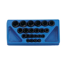 Genius Tools légkulcsfej készlet, colos 1/2", 22 db-os