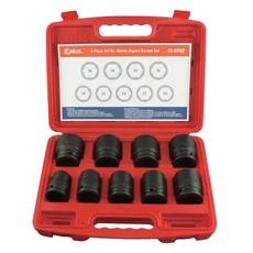 Genius Tools légkulcsfej készlet, metrikus 3/4", 9 db-os