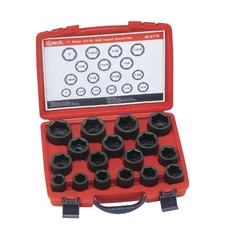 Genius Tools légkulcsfej készlet, colos 3/4", 17 db-os