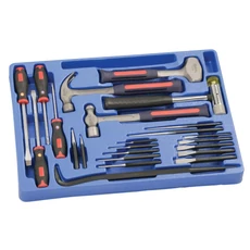 Genius Tools vágó, kiütő, üthető csavarhúzó és kalapács készlet, 23 db-os