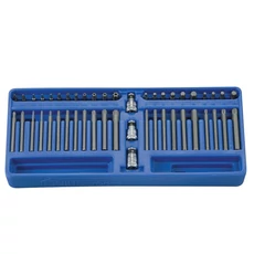 Genius Tools T-torx, pozidriv, imbusz, XZN bit készlet, 47 db-os