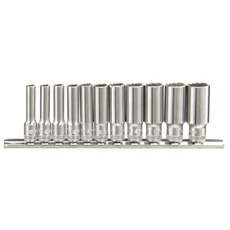 Genius Tools crowafej készlet, hosszú, metrikus 1/4", 11 db-os
