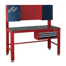 Genius Tools multifunkciós munka és satupad, 2 zárható faliszekrénnyel és 3 görgős fiókkal Genius Tools multifunkciós munka és satupad, 2 zárható faliszekrénnyel és 3 görgős fiókkal