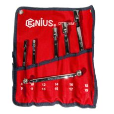 Genius Tools crowafej kulcs készlet, csuklós, 8-19 mm, 6 db-os
