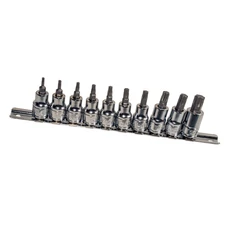 Genius Tools torx bit készlet crowa foglalatban, 3/8", 10 darabos Genius Tools torx bit készlet crowa foglalatban, 3/8", 10 darabos