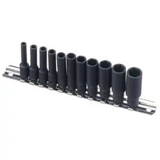 Genius Tools légkulcsfej készlet, metrikus, hosszú, 3/8", 16 darabos