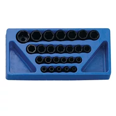 Genius Tools légkulcsfej készlet, metrikus, 1/2&quot;, 25 darabos
