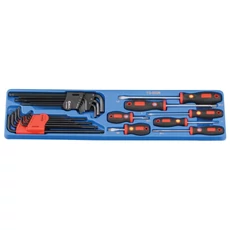 Genius Tools csavarhúzó és L-kulcs készlet, PH, Torx, SL, imbusz, 26db