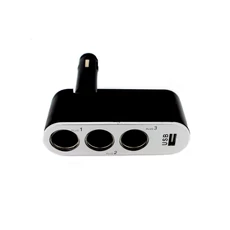 Carguard szivargyújtóaljzatba csatlakoztatható 3-as elosztó + 1A USB csatlakozás Carguard szivargyújtóaljzatba csatlakoztatható 3-as elosztó + 1A USB csatlakozás