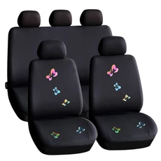 Carguard HSA009 autós üléshuzat szett, pillangós-fekete, 9 db-os 