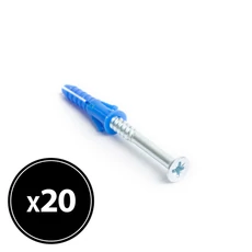 Tipli + csavar, 8x40mm, 20 db/csomag