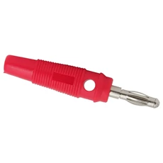 Banán dugó, gumírozott, max. 3mm-es kábelhez