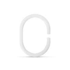 Zuhanyfüggöny-karika, műanyag, ovális, 12 db/ csomag