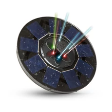 Szolár szökőkút, akkumulátorral, 6 db RGB LED-del