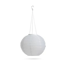 Szolár lampion, fehér, hidegfehér LED, 28cm