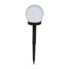 LED-es szolár lámpa, leszúrható, gömb alakú, hidegfehér, Ø10cm