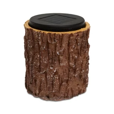 Szolár világító fatörzs, melegfehér, 10x11cm