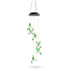 Felakasztható szolár lámpa, kolibri, RGB LED-del, 78x2,5cm