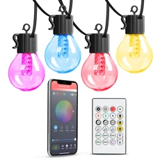 Smart fényfüzér, 25 db RGB LED, 7,5 m,  bluetooth, 100-240V, 7W